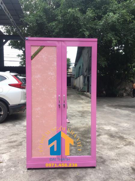 Tủ sắt 2 cánh rộng 1000x sâu 520x cao 1850mm ( Có Kính)